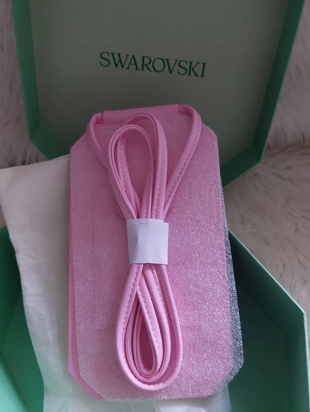 PINK SWAROVSKI Crossbody Phone Case Pouch